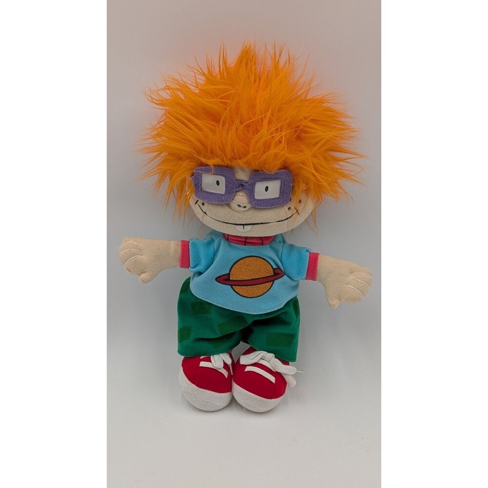 VTG Nickelodeon Rugrats Chuckie Finster Nickelodeon Plush 12" w/Tag Viacom 2001